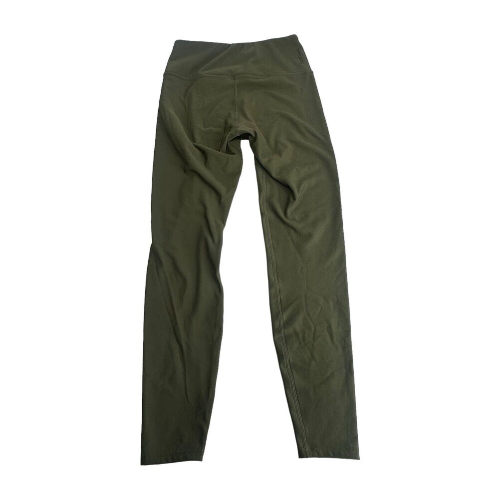 HYLETE Fleece Lined Olive Leggings Womens Size Small 27" Inseam